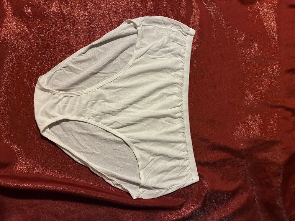 Hanes Brief Womens L White Cotton Full Coverage Comfort Underwear High Waist